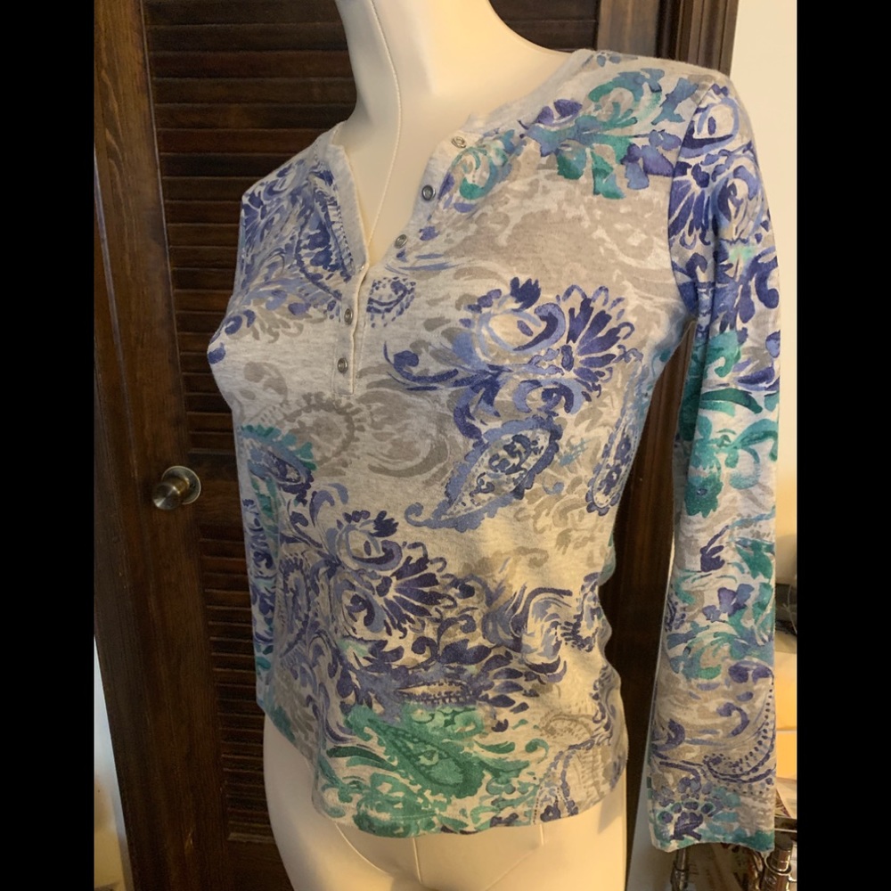 Karen Scott Petites Henley Size PP